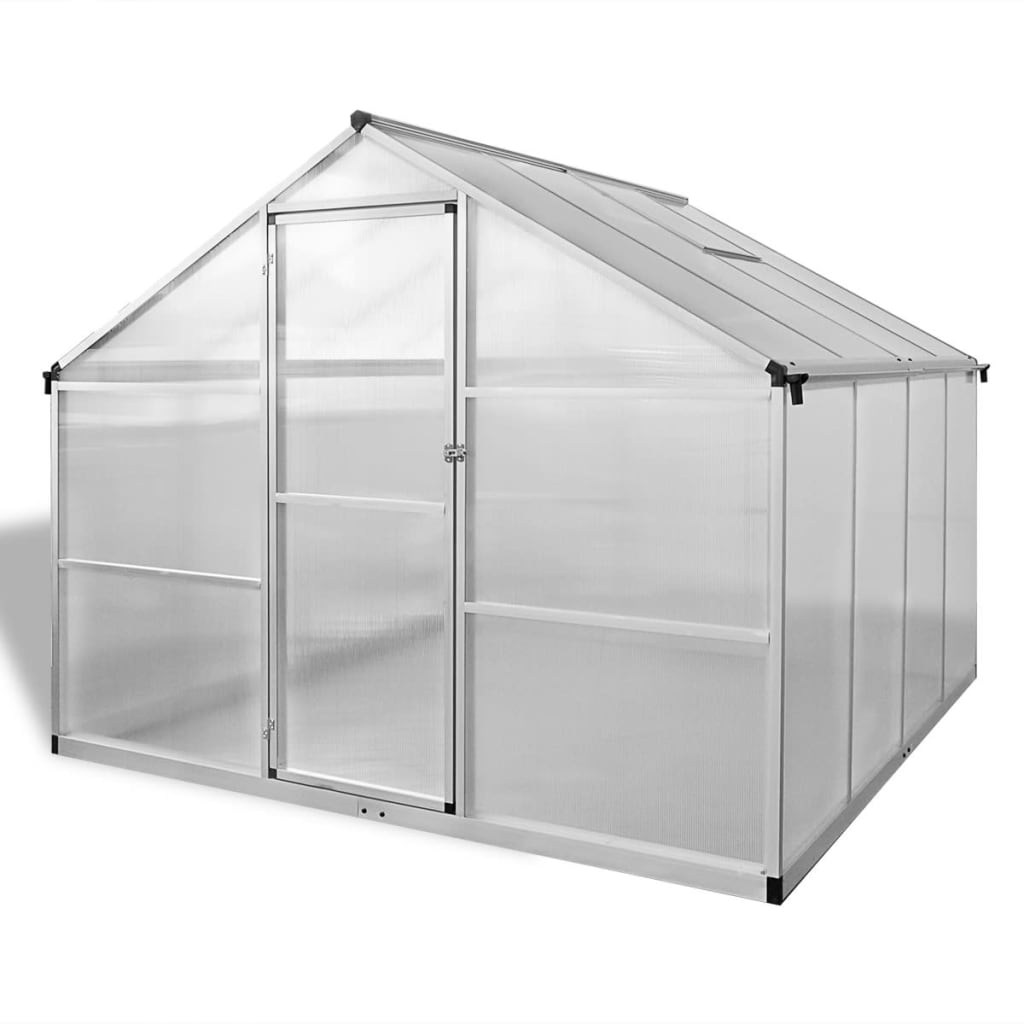 Staklenik od ojačanog aluminija s okvirom 6,05 m²
