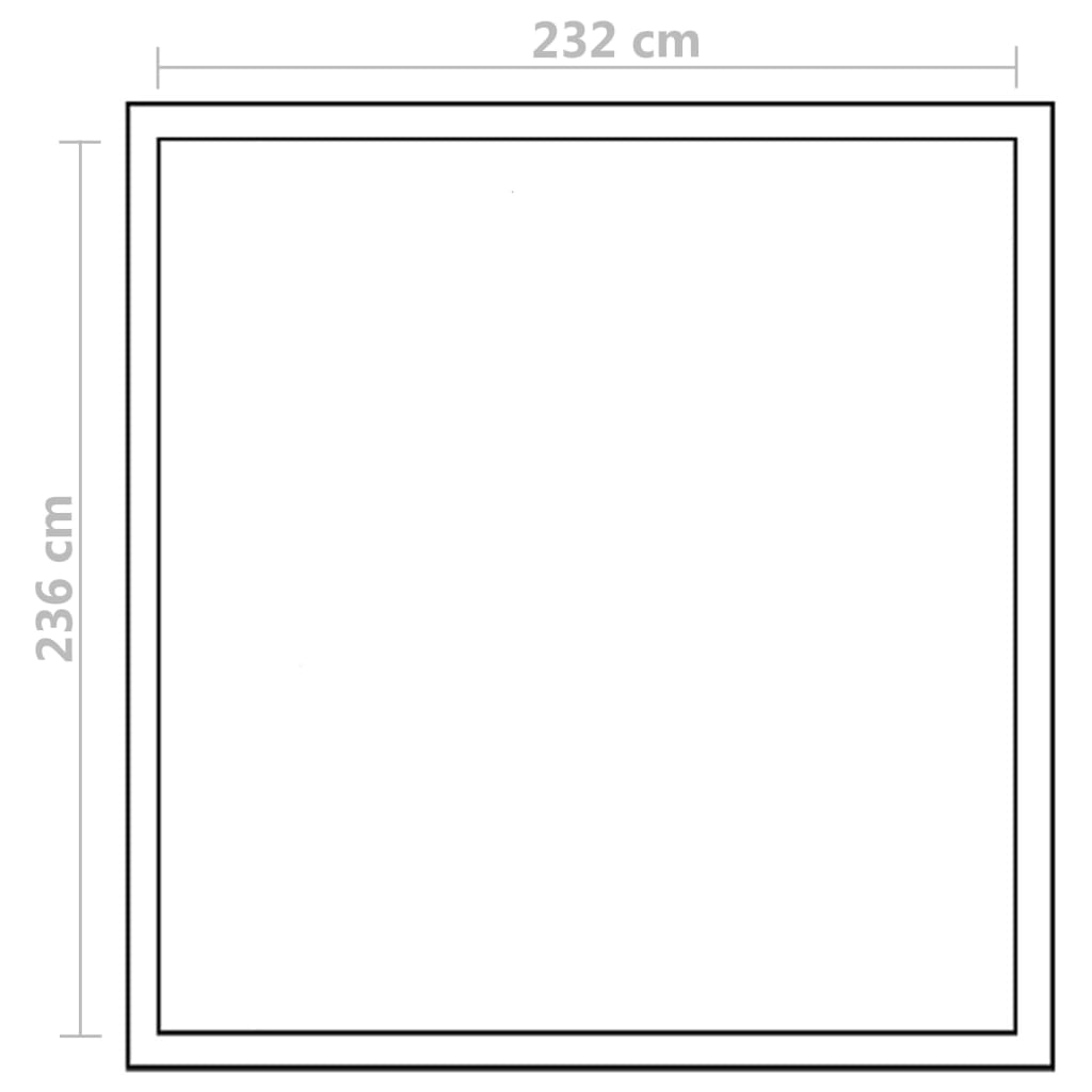 Staklenik od ojačanog aluminija s okvirom 6,05 m²