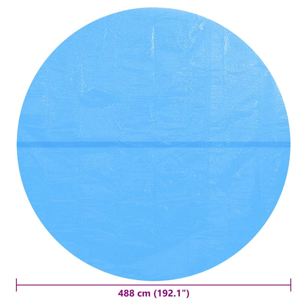 Okrugli plavi bazenski prekrivač od PE 488 cm