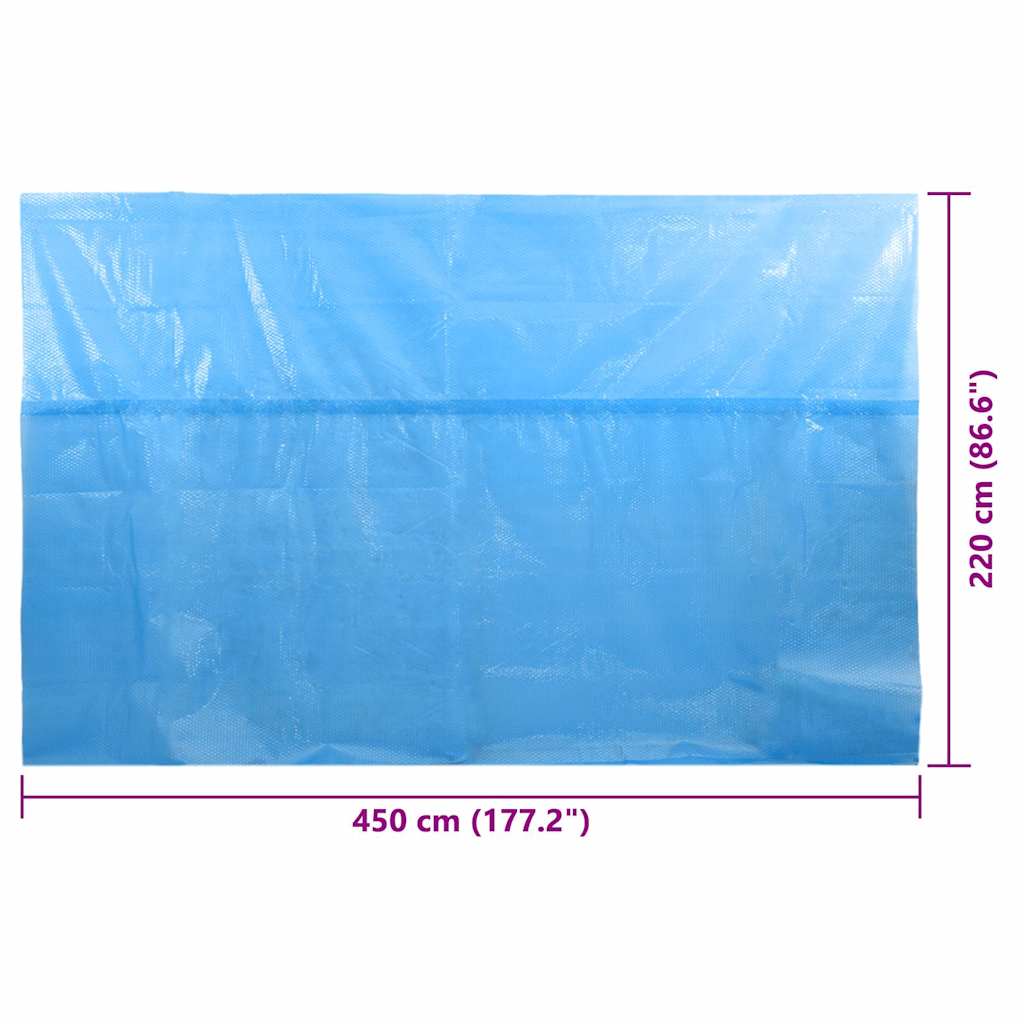 Pravokutni plavi bazenski prekrivač od PE 450 x 220 cm