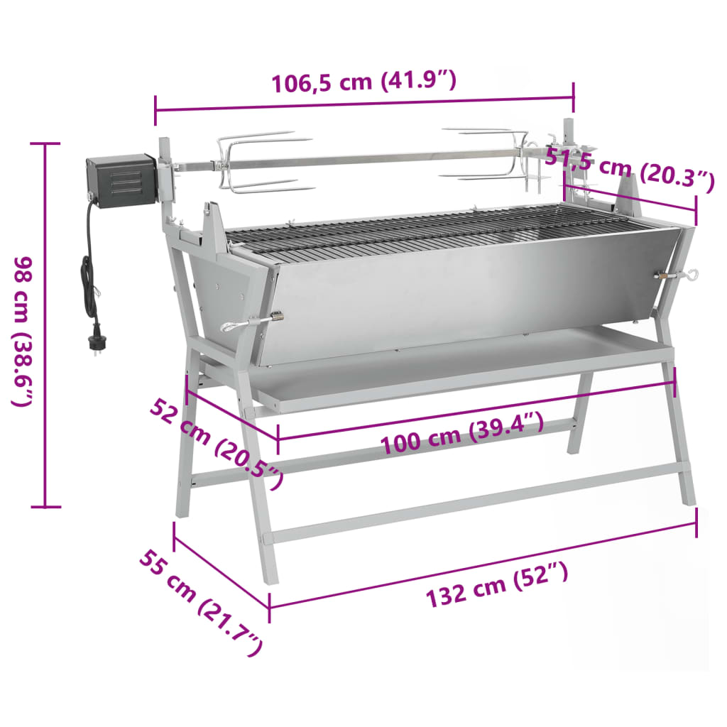 BBQ ražanj od željeza i nehrđajućeg čelika