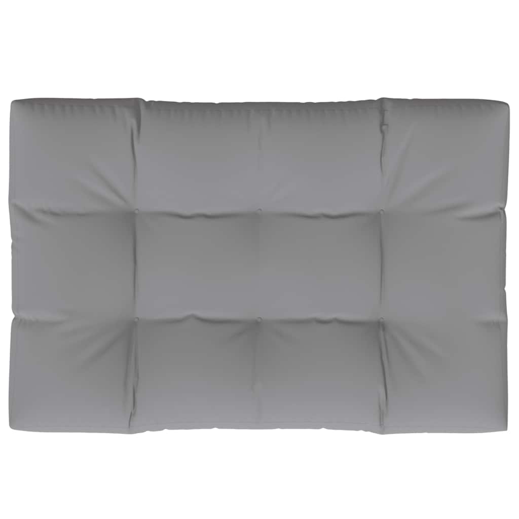 Jastuk za palete 120 x 80 x 12 cm sivi od tkanine