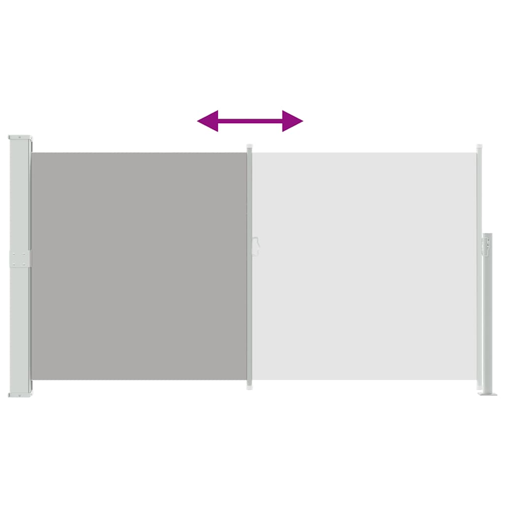 Uvlačiva bočna tenda za terasu 160 x 300 cm siva