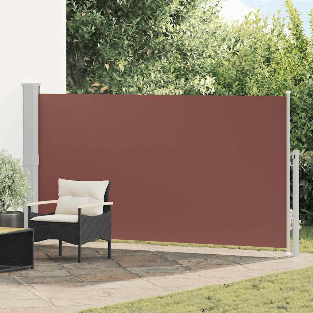 Uvlačiva bočna tenda za terasu 160 x 300 cm smeđa