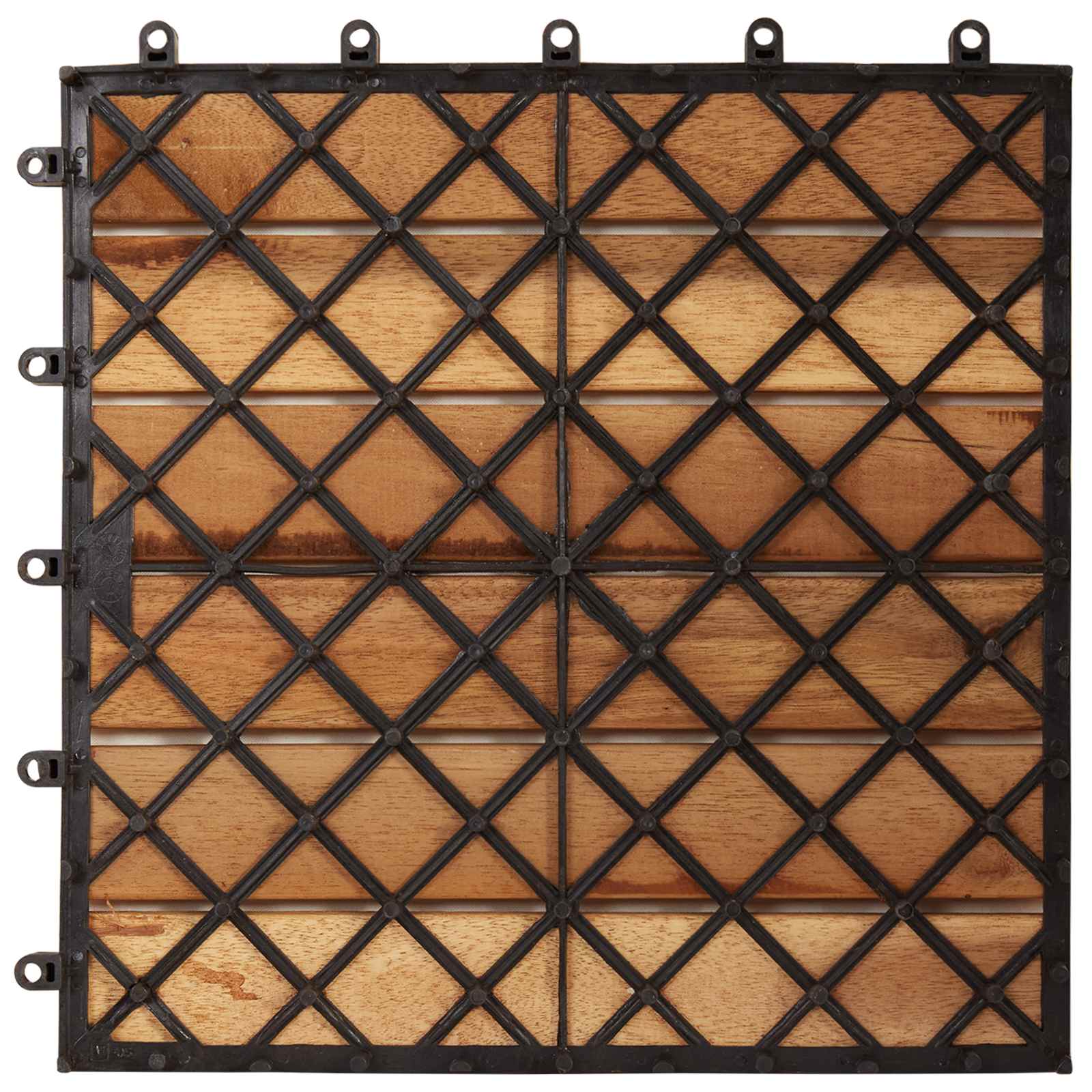 Pločice za decking 10 pcs Smeđa 30 x 30 cm Acacijsko drvo