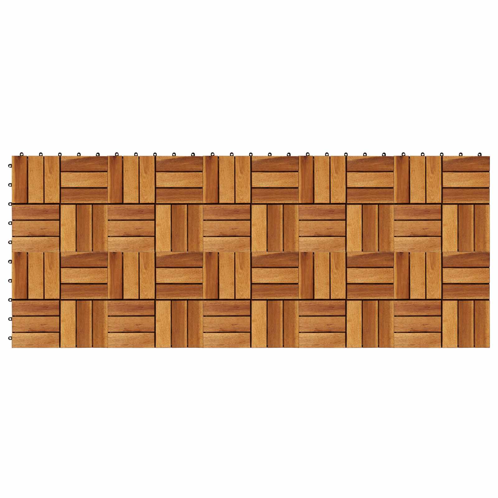 Pločice za decking 10 pcs Smeđa 30 x 30 cm Acacijsko drvo