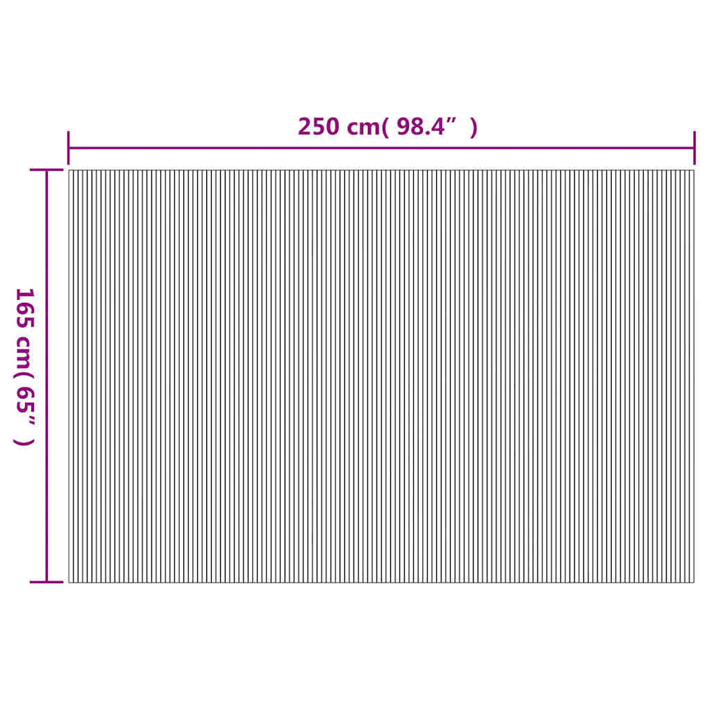 Sobna pregrada od bambusa bijeli širina 250 cm visina 165 cm