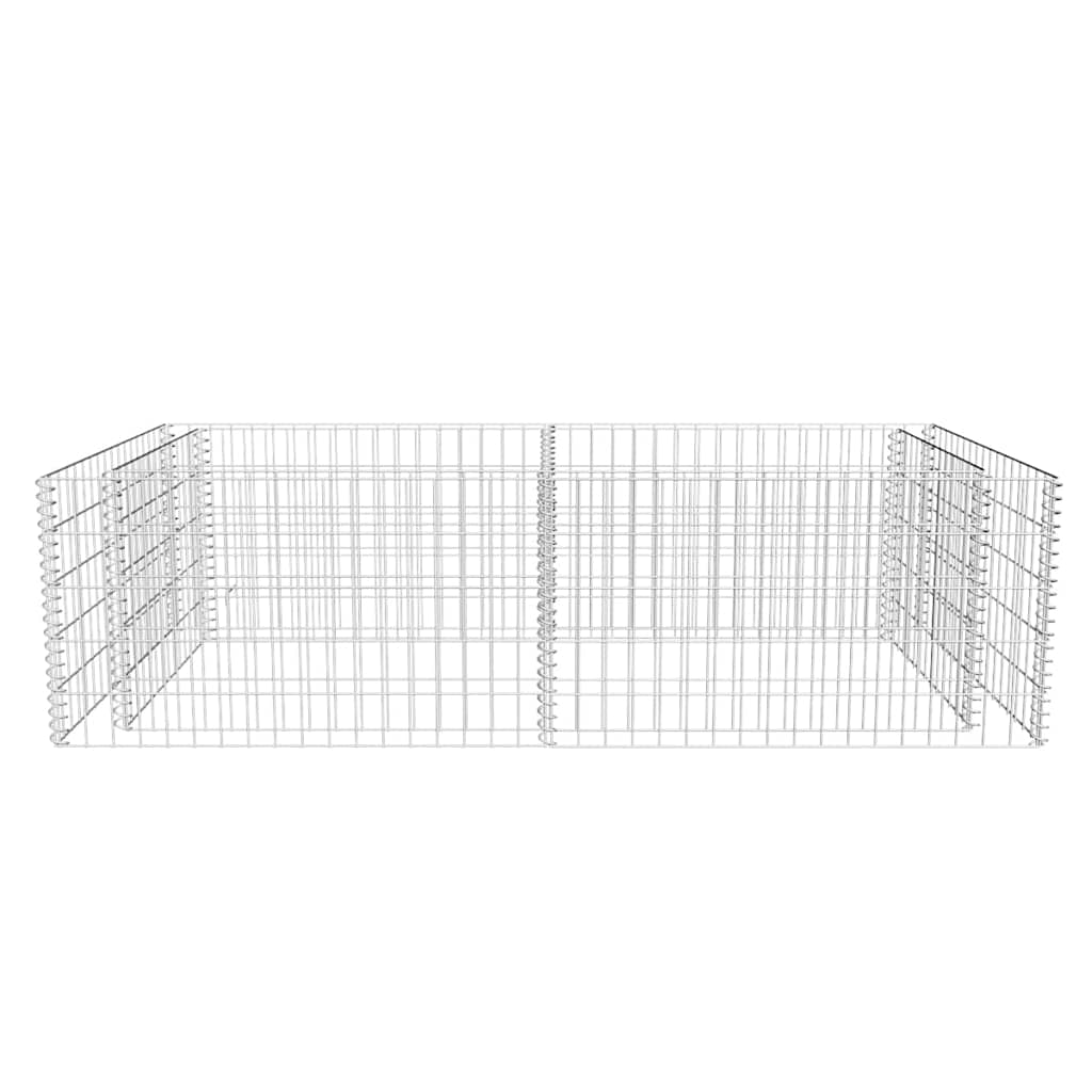 Gabionska sadilica od pocinčanog čelika 180 x 90 x 50 cm