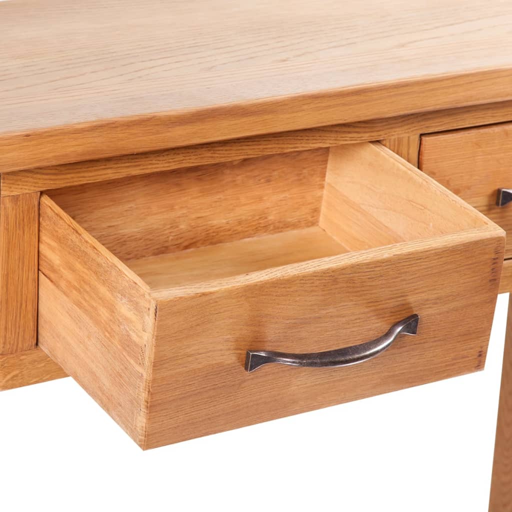 Konzolni stol s 2 ladice 83 x 30 x 73 cm masivna hrastovina