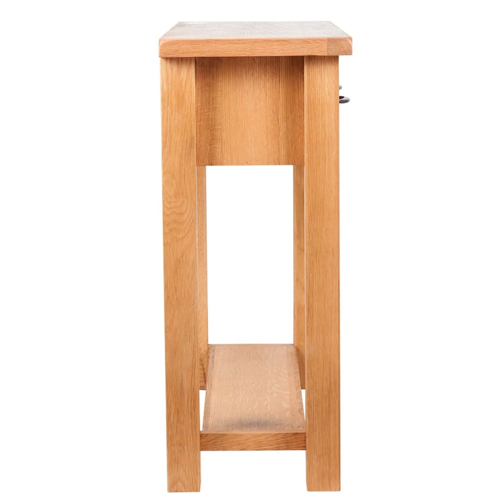 Konzolni stol s 2 ladice 83 x 30 x 73 cm masivna hrastovina