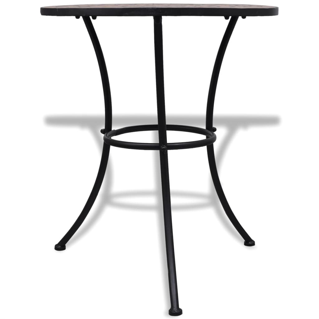 3-dijelni bistro set s keramičkim pločicama boje cigle