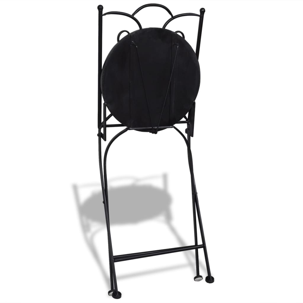 3-dijelni bistro set s keramičkim pločicama boje cigle