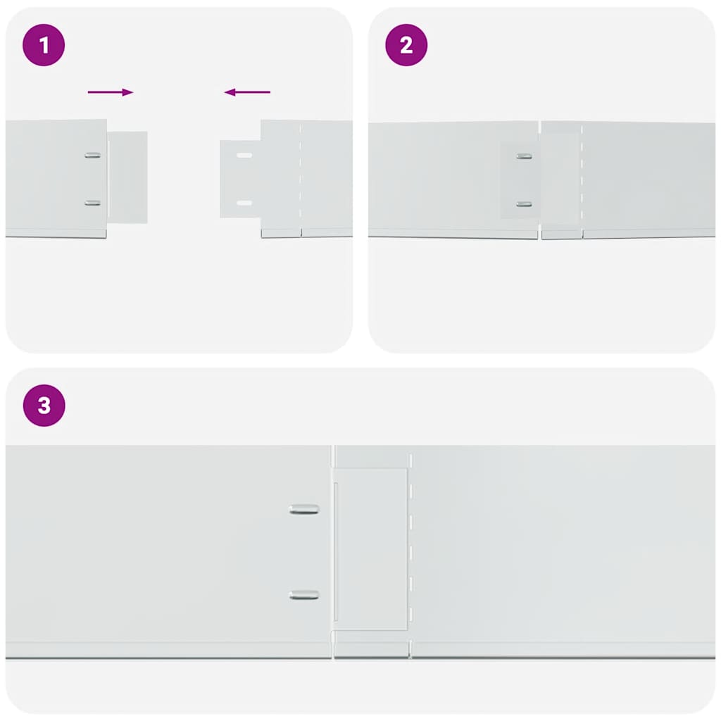 Set od 15 fleksibilnih ograda za travnjak pocinčani čelik 100 x 14 cm