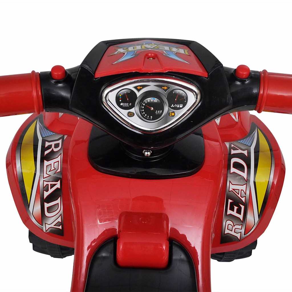 Crveni dječji quad na guranje sa zvukom i svjetlom