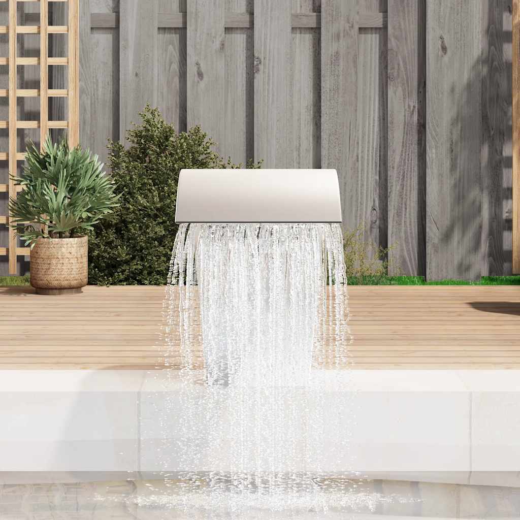 Vrtna fontana s vodopadom za bazen od nehrđajućeg čelika 45x30x60 cm