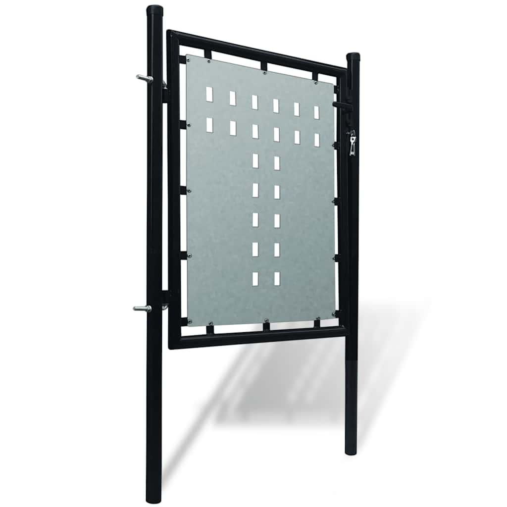 Crna jednokrilna ogradna vrata 100x100 cm