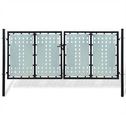 Crna jednokrilna ogradna vrata 300x125 cm