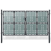 Crna jednokrilna ogradna vrata 300x150 cm