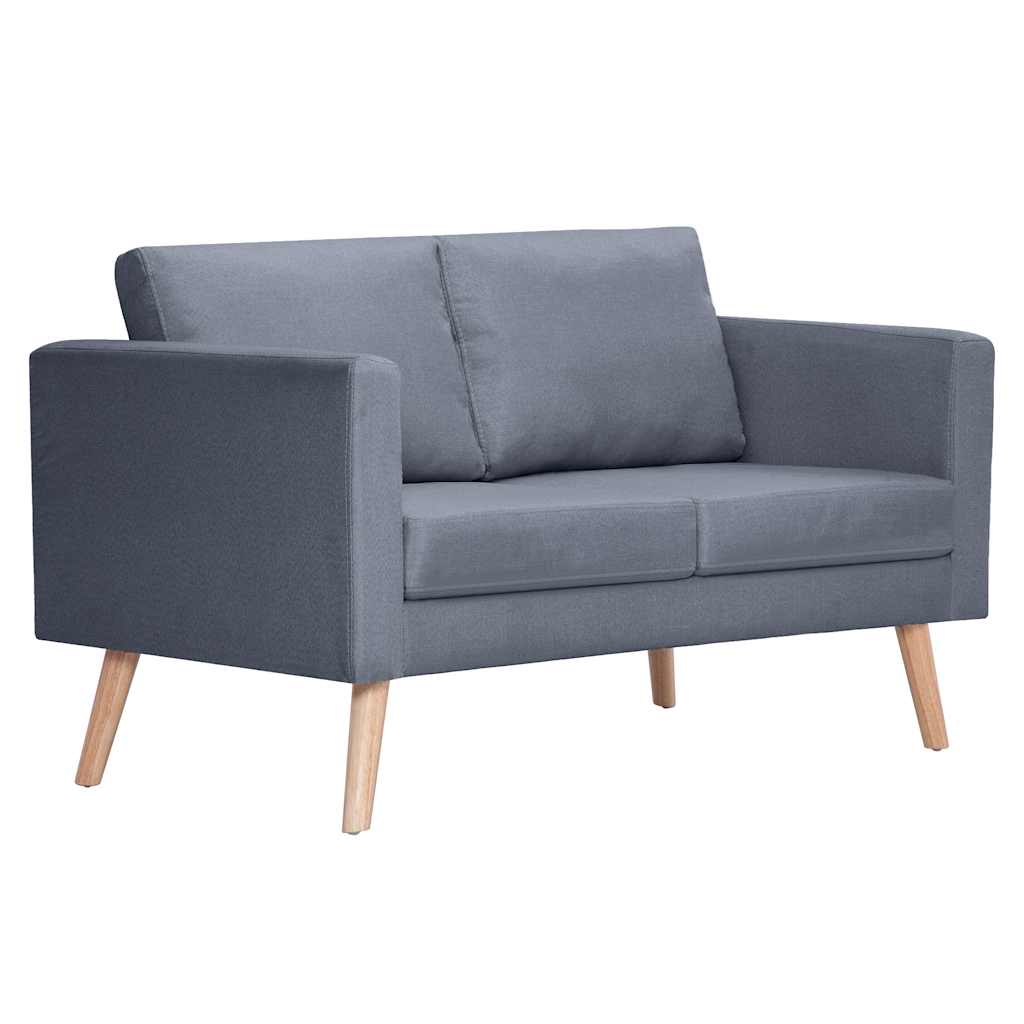 Sofa Dvosjed od Tkanine Tamno Siva