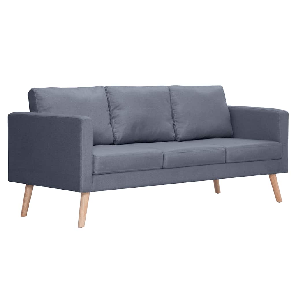 Trosjed Sofa od Tkanine Tamno Sivi