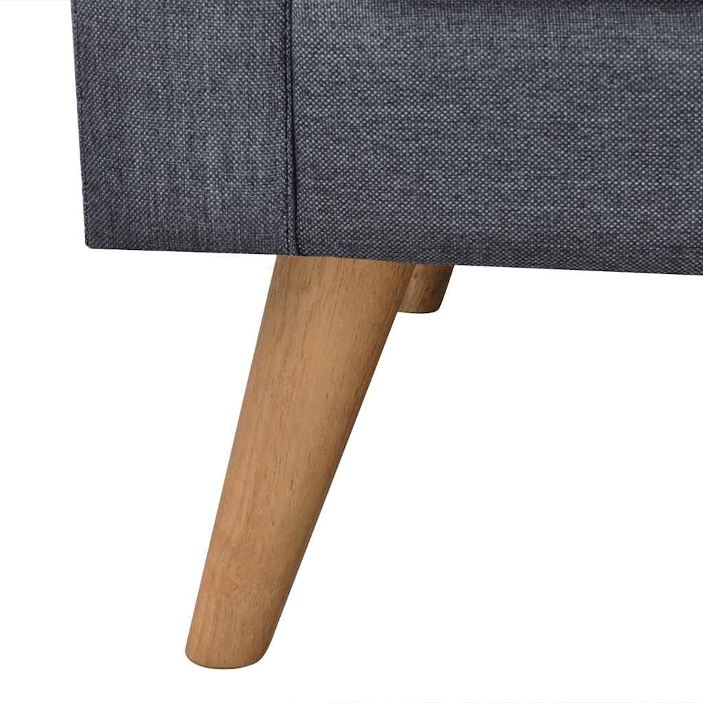 Trosjed Sofa od Tkanine Tamno Sivi
