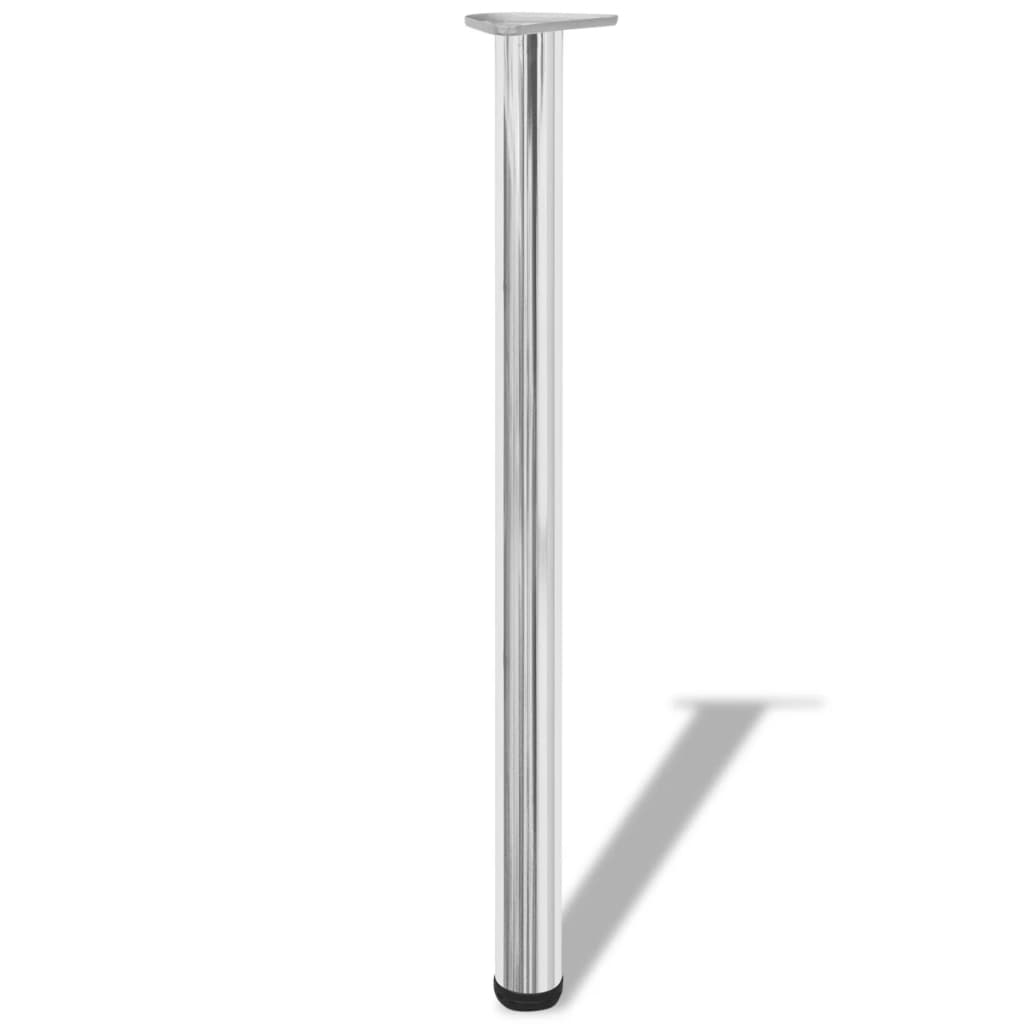 4 noge za stol podesive visine kromirane 870 mm