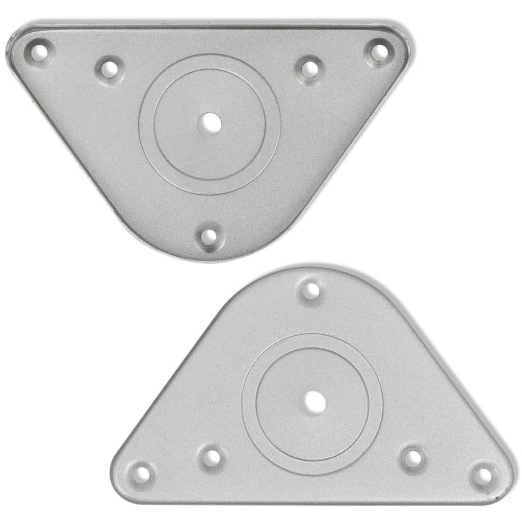 4 noge za stol podesive visine boja brušenog nikla 1100 mm