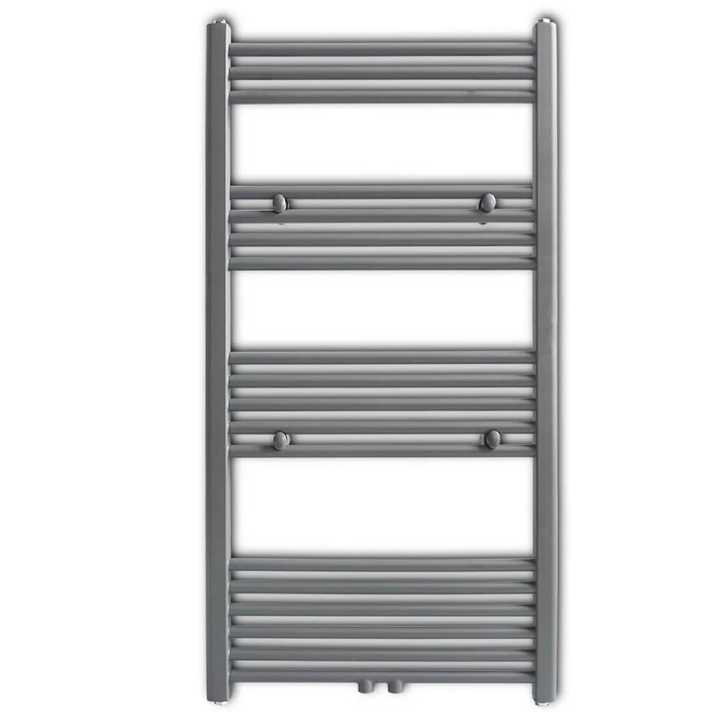 Sivi kupaonski radijator za centralno grijanje ravni 600 x 1160 mm