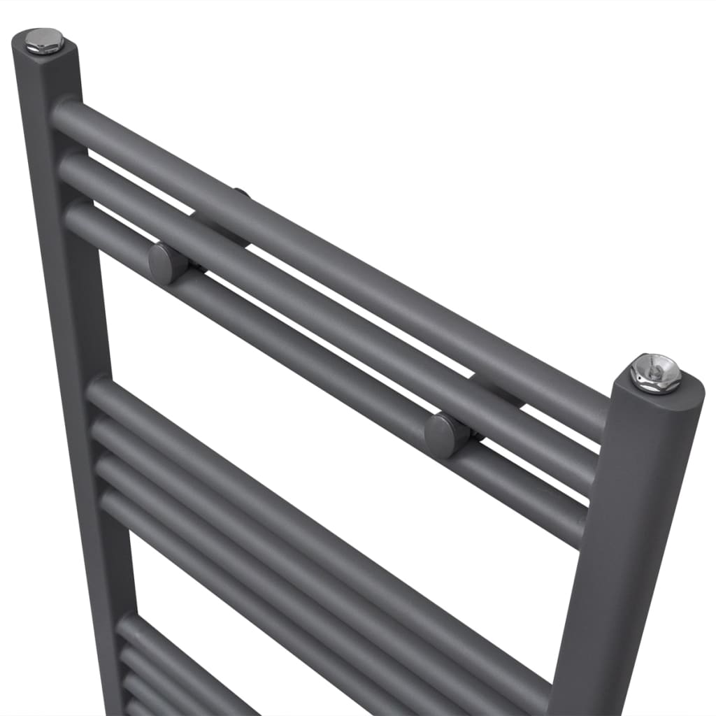 Sivi kupaonski radijator za centralno grijanje ravni 600 x 1160 mm
