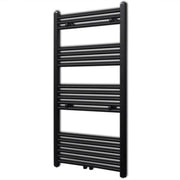 Crni kupaonski radijator za centralno grijanje ravni 600 x 1160 mm