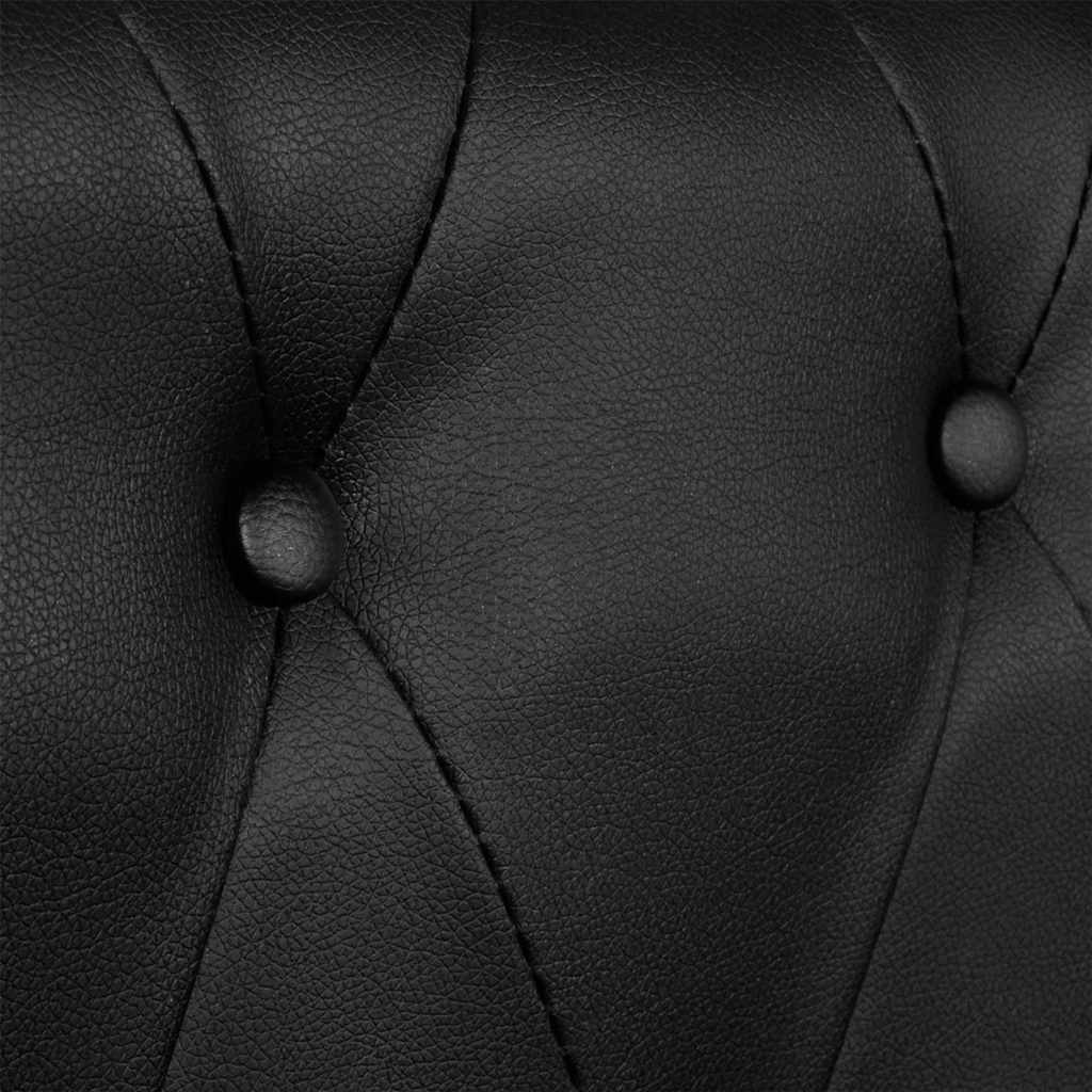 Dvosjed Chesterfield od umjetne kože crni