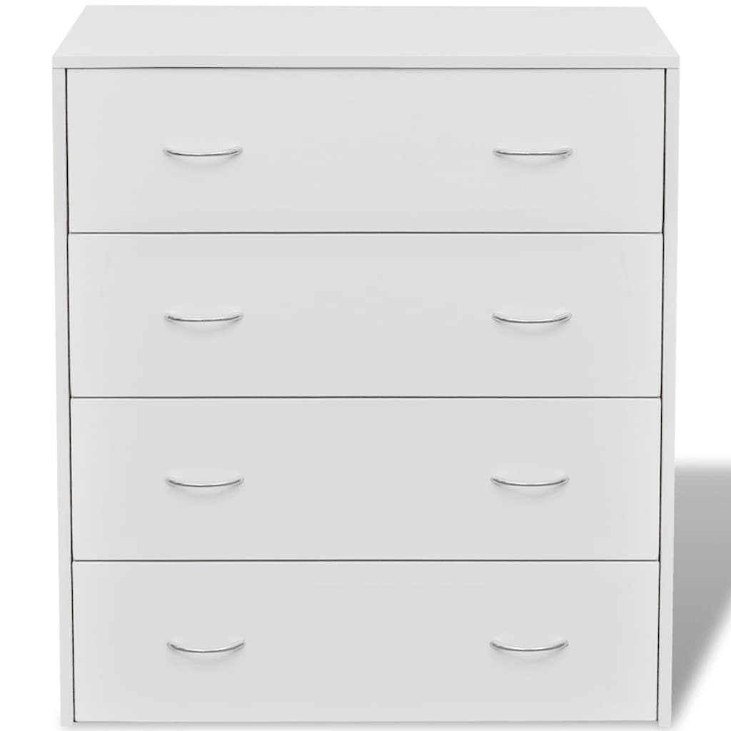 Komoda s 4 ladice 60 x 30,5 x 71 cm bijele
