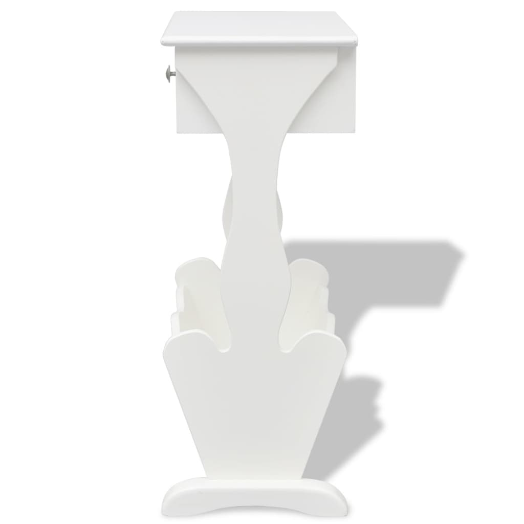 Stalak za časopise Melrose bijeli