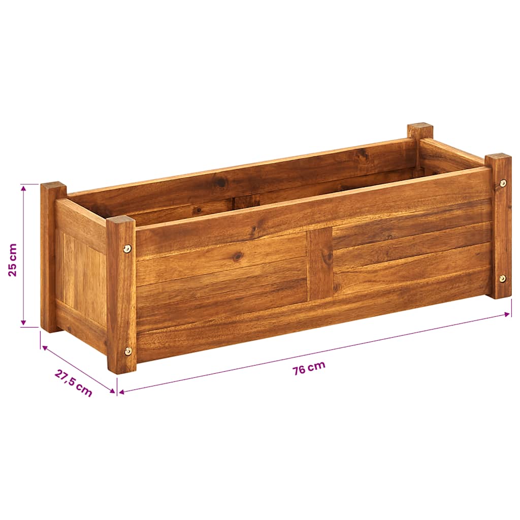 Vrtna sadilica od Bagremovog drveta 76x27,6x25 cm
