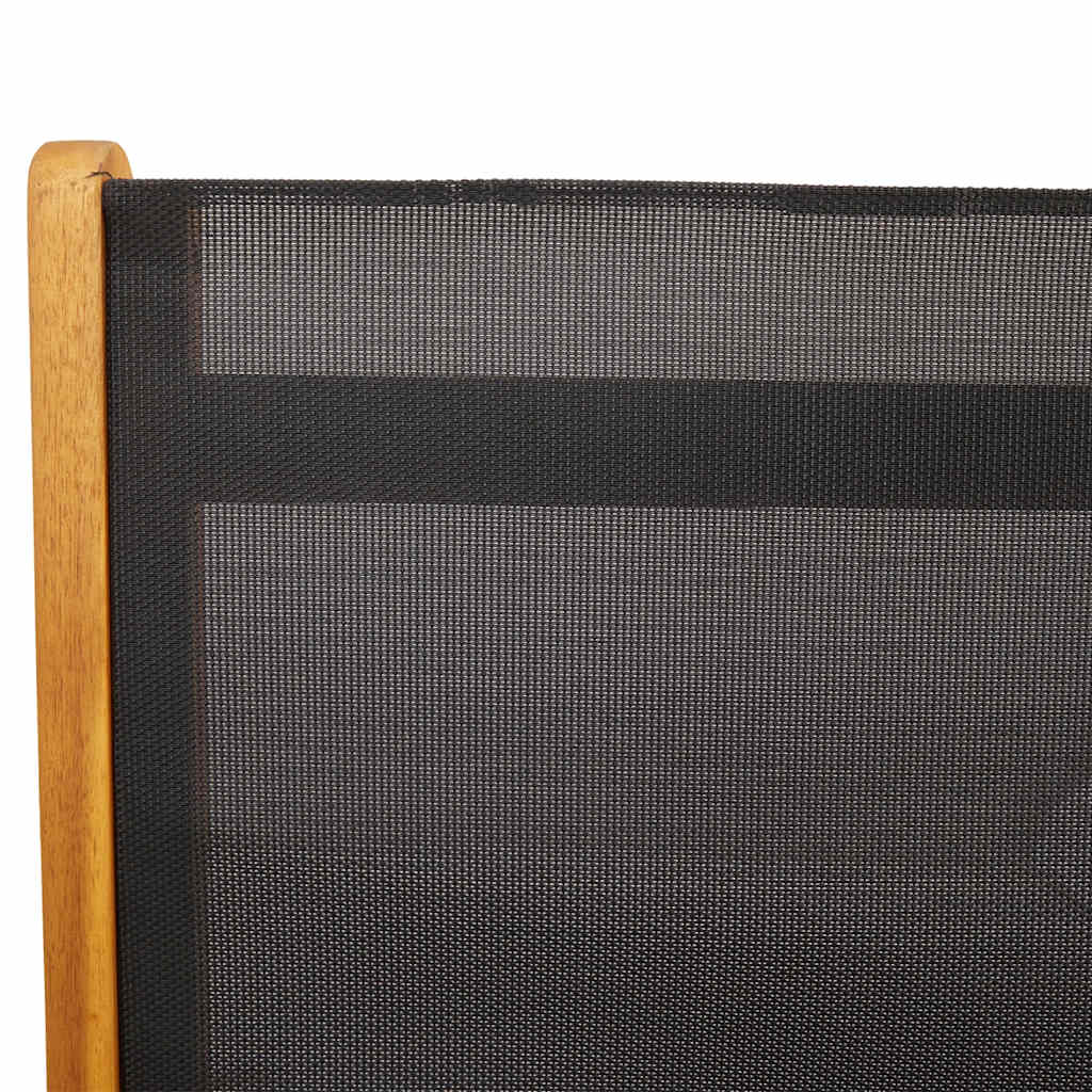 Sklopive vrtne stolice 2 kom masivno bagremovo drvo i tekstilen