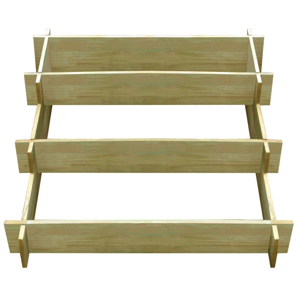 Sadilica s 3 razine 90 x 90 x 35 cm od impregniranog drva