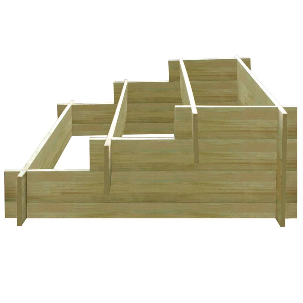 Sadilica s 3 razine 90 x 90 x 35 cm od impregniranog drva