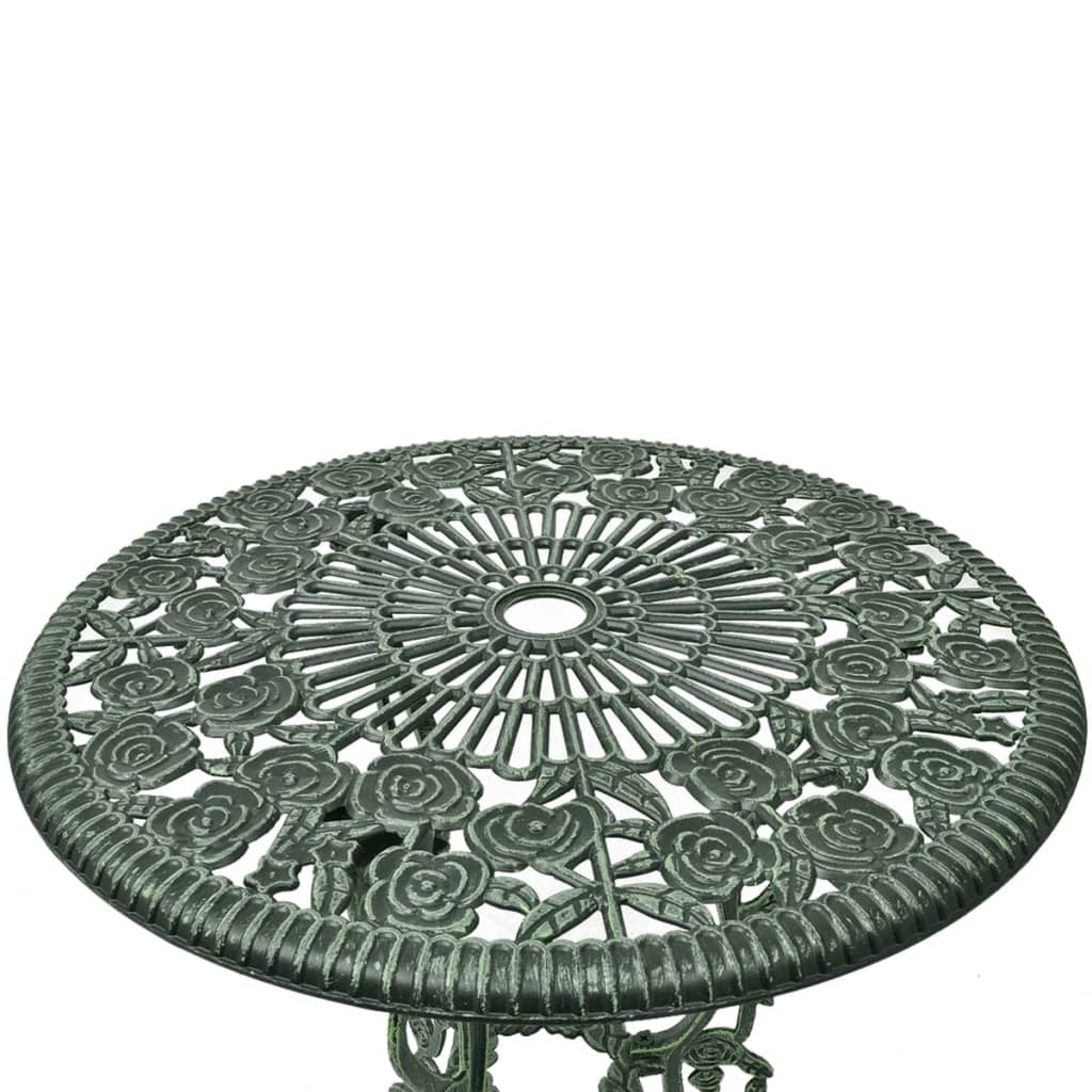 3-dijelni bistro set od lijevanog aluminija zeleni