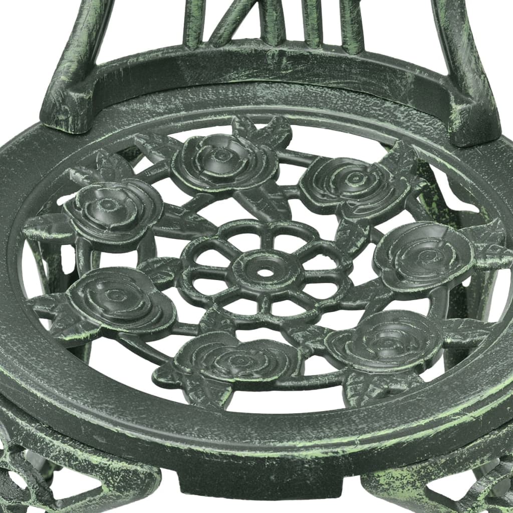 3-dijelni bistro set od lijevanog aluminija zeleni
