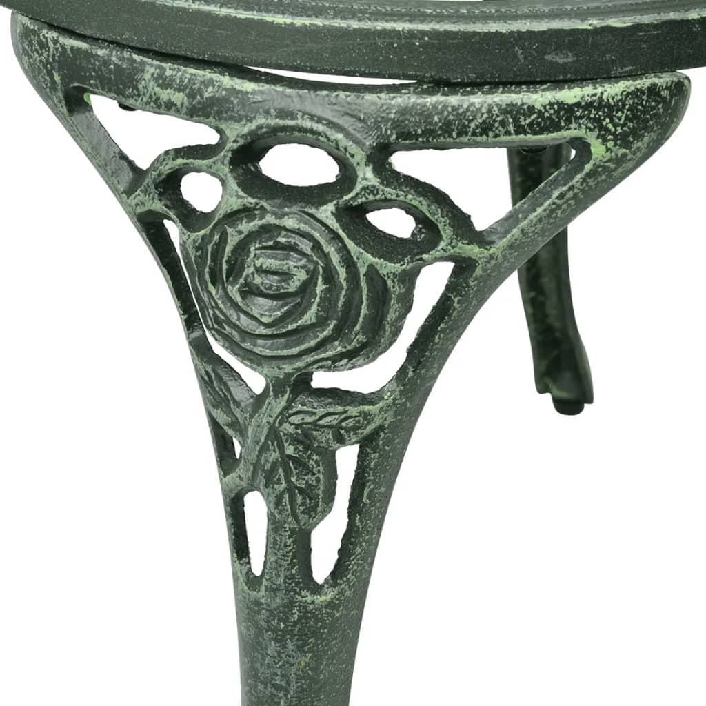 3-dijelni bistro set od lijevanog aluminija zeleni