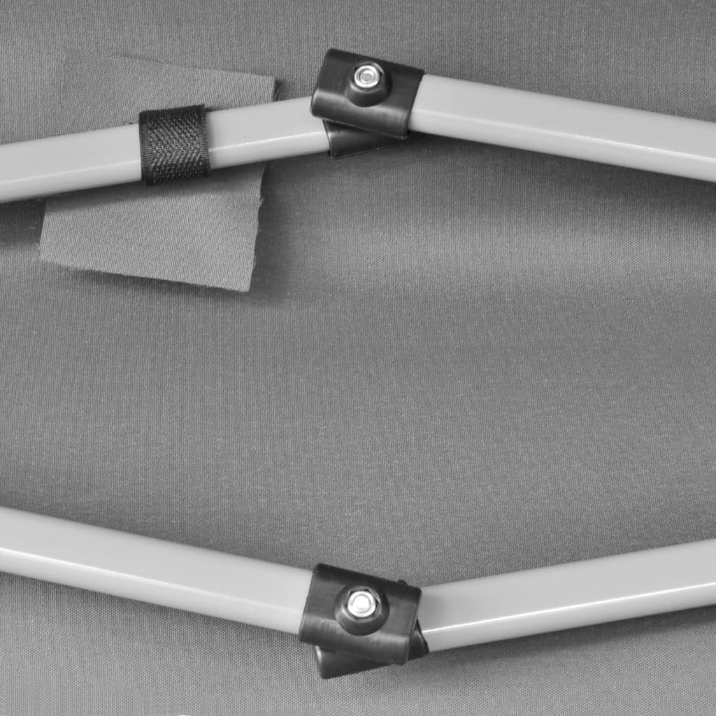 Šesterokutni prigodni sklopivi šator sivi 3,6 x 3,1 m