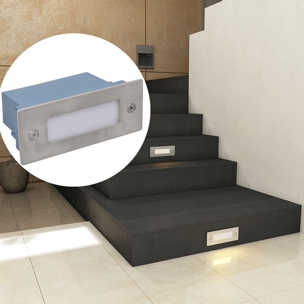 LED ugradbena svjetla za stepenice 12 kom 44 x 111 x 56 mm