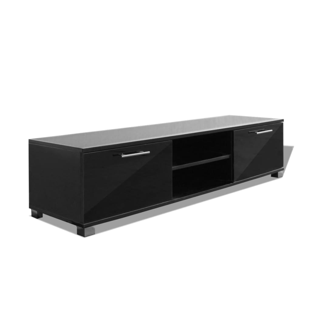 TV ormarić visoki sjaj crni 120 x 40,5 x 35 cm