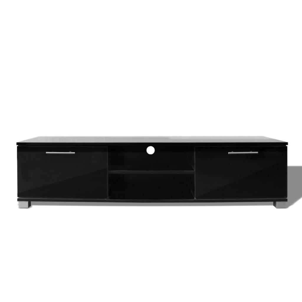 TV ormarić visoki sjaj crni 120 x 40,5 x 35 cm