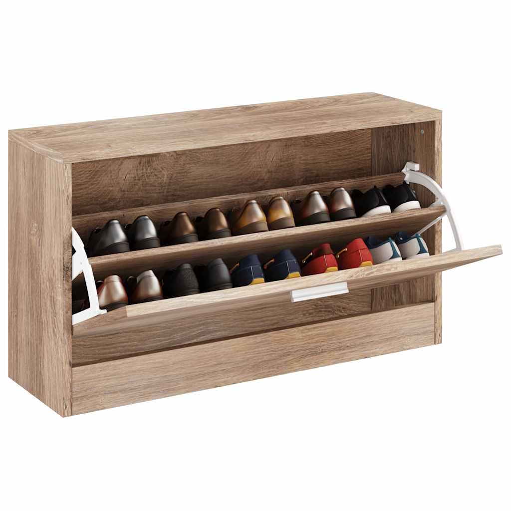 Klupa za odlaganje cipela boja hrasta 80 x 24 x 45 cm