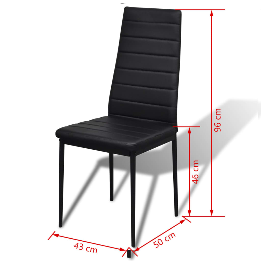 7-dijelni blagovaonski set sa stolom crni