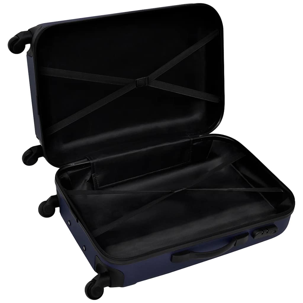 Trodijelni set čvrstih kovčega s kotačima plavi 45,5/55/66 cm