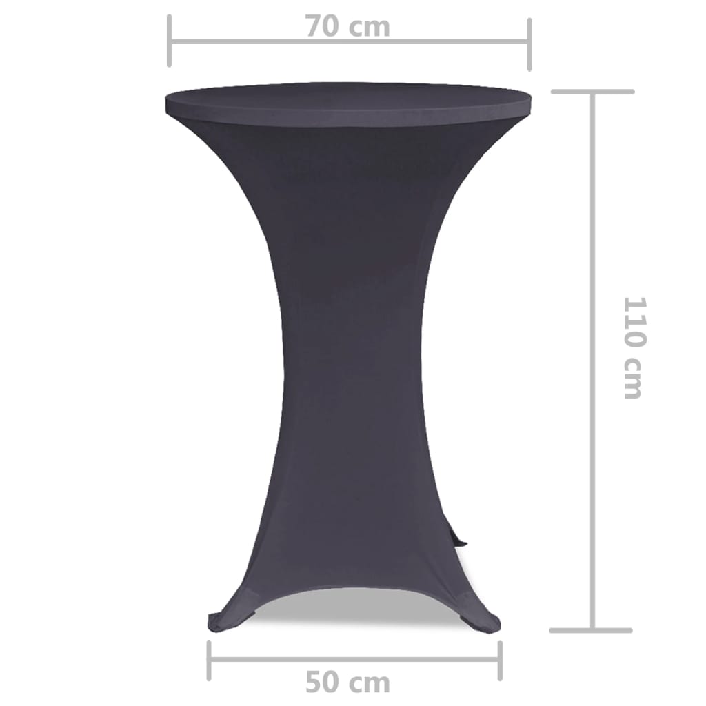 Rastezljivi Stolnjak 2 kom 70 cm Antracit boja