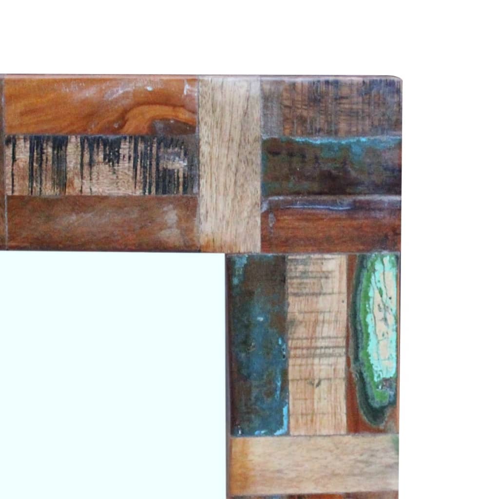 Ogledalo od masivnog obnovljenog drva 80 x 50 cm