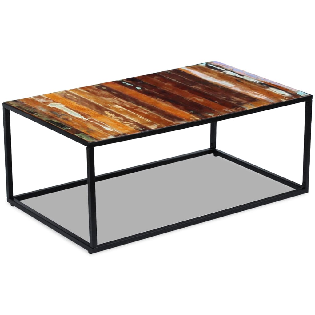 Stolić za kavu od masivnog obnovljenog drva 100 x 60 x 40 cm